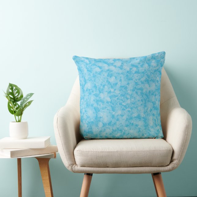 Oreiller à lancer texturé bleu poussiéreux (Chaise)
