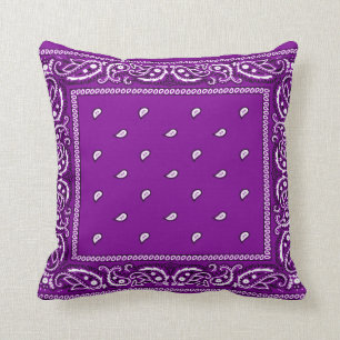 Oreiller à lancer violet Bandana