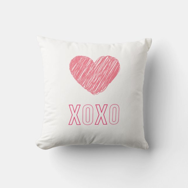 Oreiller à lancer "XOXO" (Recto)