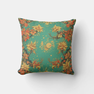 oreiller à motif de fond chinois