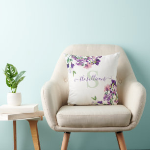 Oreiller à pois de senteur aquarelle avec monogram