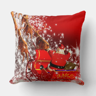 Oreiller à Thon de Noël/Père Noël et Sleigh