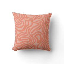 Oreiller Abstrait Motif rose orange