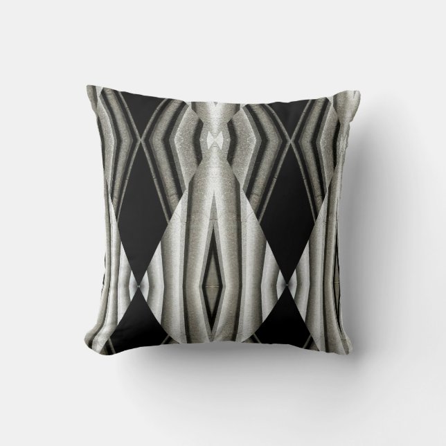 Oreiller Abstrait noir et blanc (Recto)