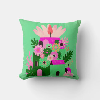 Oreiller accent floral vif
