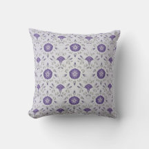 Oreiller Art Déco Violet Morning Glory