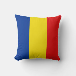 Oreiller avec drapeau de la Roumanie