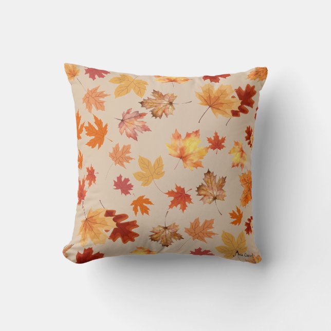 Oreiller Beige feuille (Recto)