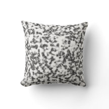 Oreiller blanc et noir en marbre