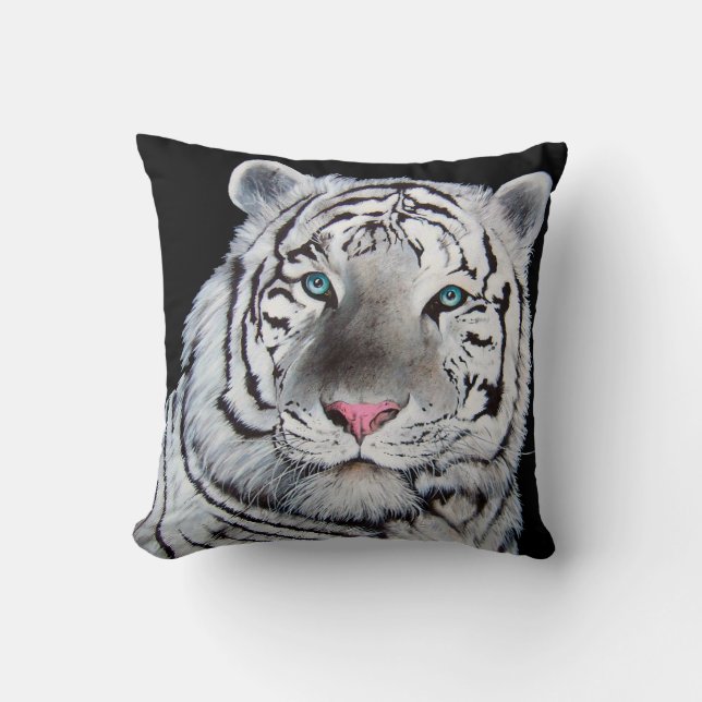 Oreiller blanc Tigre (Recto)