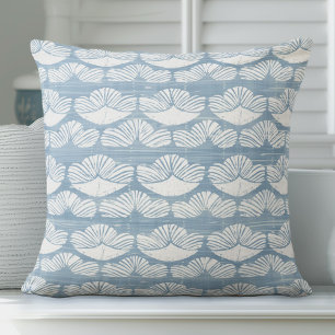 Oreiller bleu clair et blanc