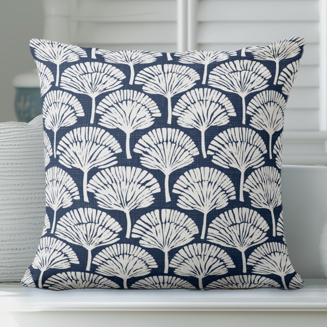Oreiller bleu et blanc côtier de la Marine (Créateur téléchargé)