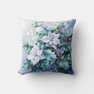 Oreiller bleu hiver