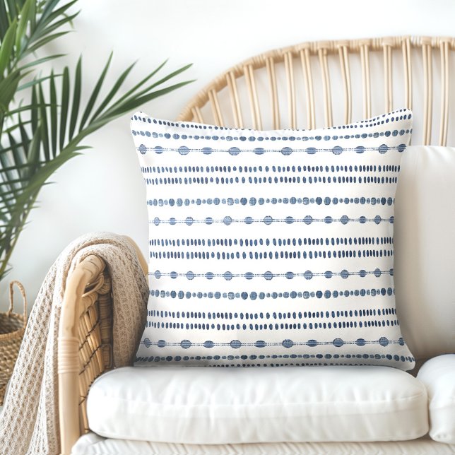Oreiller bleu indien blanc (Créateur téléchargé)