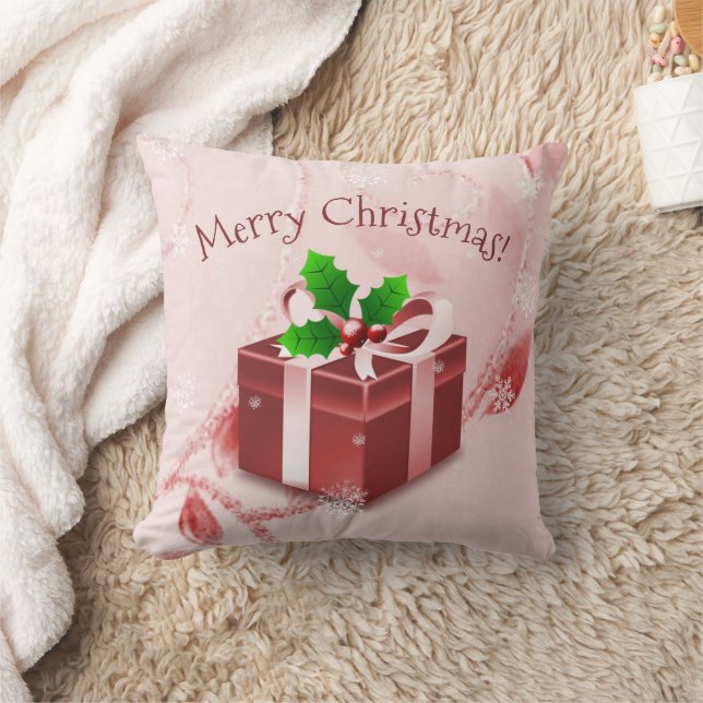 Oreiller cadeau de Noël rouge (Couverture)