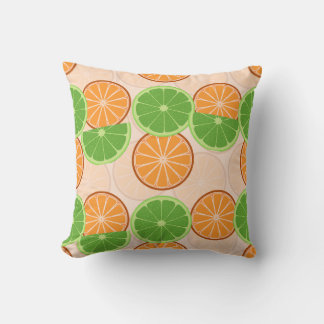 Oreiller carré aux citrons et aux limes rafraîchis