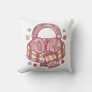 Oreiller Casque Kawaii Pastel pour Joueur Conforta