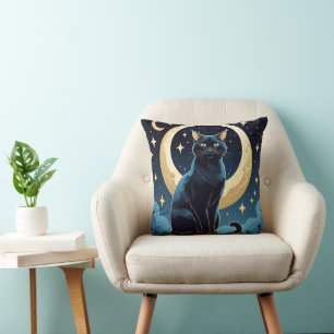 Oreiller céleste à lancer de chats - Lumière Lune 