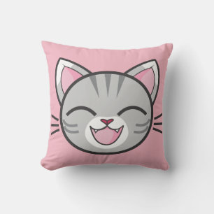 Oreiller chat heureux