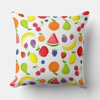 Oreiller Coloré de Fruits et Baies d'Été