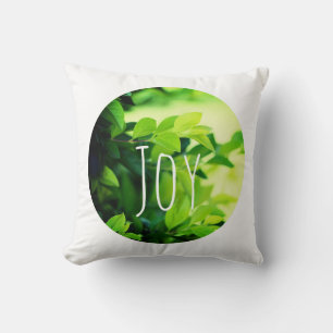 Oreiller Coussin Minimalisme Feuilles Vertes Éléga