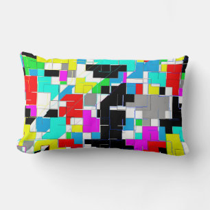Oreiller Coussin Motif Coloré Abstrait Funky