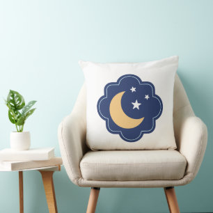 Oreiller Croissant de Lune & Étoiles