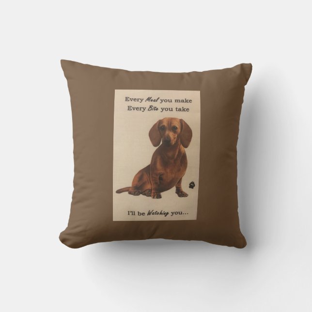 Oreiller Dachshund Jeter (Recto)