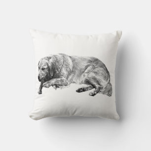 Oreiller de chien réaliste au repos inspire un cœu