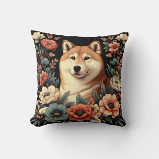 Oreiller de chien Shiba Inu William Morris