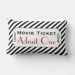 Oreiller de cinéma de billet de cinéma rayé