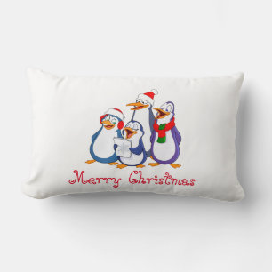 Oreiller de fête-Pingouins joyeux