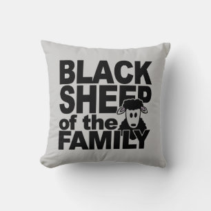 oreiller de jetage personnalisé Black Sheep