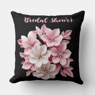 Oreiller de jeté pour douche de mariée florale – M