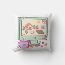 Oreiller de jeu PC Ferme Mignonne Pastel