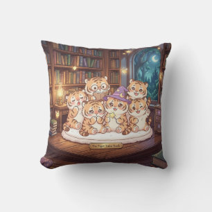 Oreiller de la bibliothèque Cozy Tiger Tales