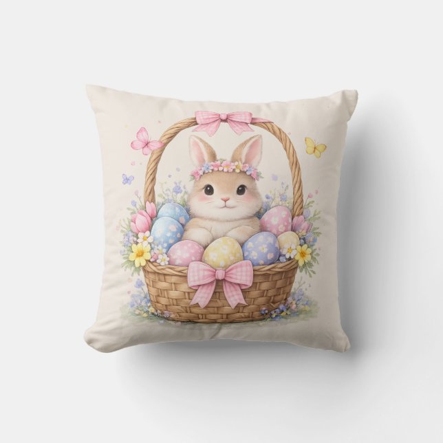 Oreiller de lancer de panier de Pâques (Recto)