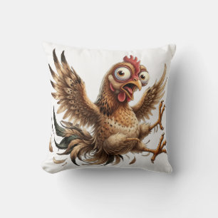 Oreiller de lancer de poulet fou et drôle