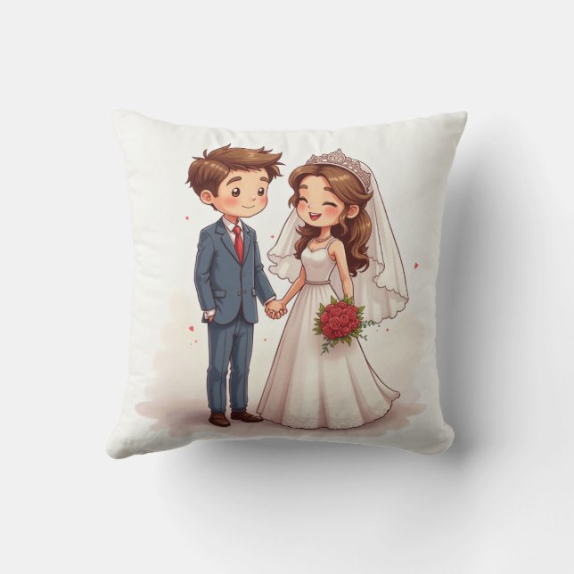 Oreiller de l'anniversaire de mariage coussin (Verso)