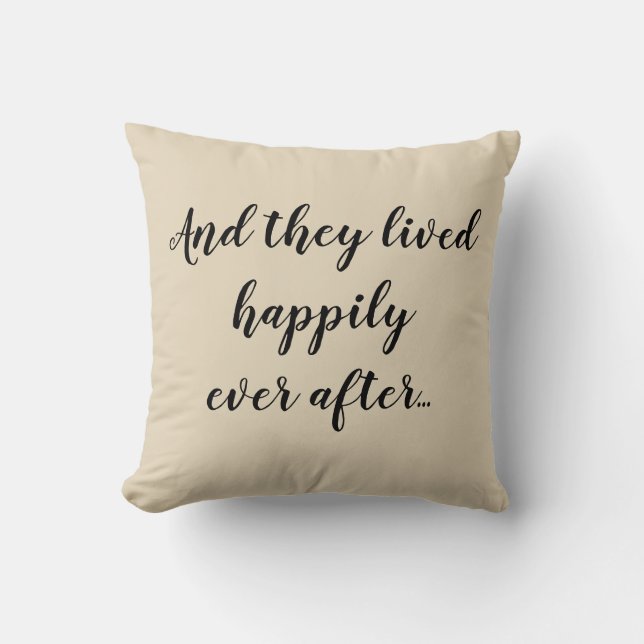 Oreiller de mariage pour toujours heureux (Recto)