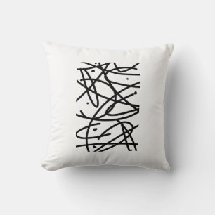 Oreiller de minimalisme abstrait funky