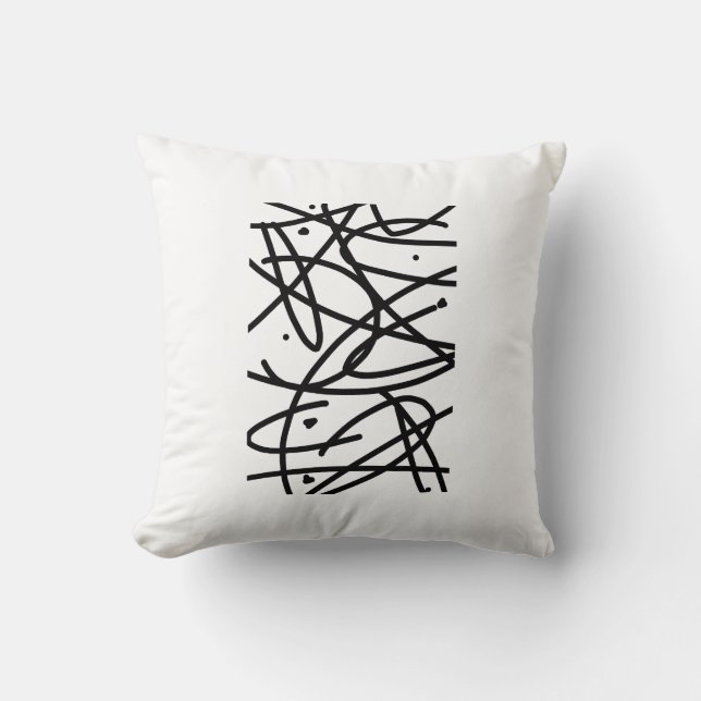Oreiller de minimalisme abstrait funky (Recto)