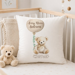 Oreiller de naissance en forme d'ours en peluche n