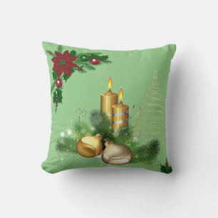 Oreiller de Noël jeté, Bougie de Noël