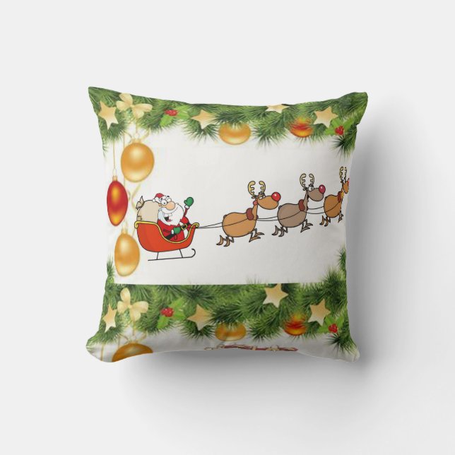 Oreiller de Noël Père Noël (Recto)