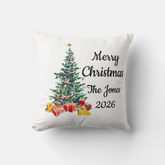 Oreiller de Noël personnalisé pour la famille