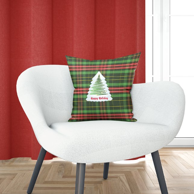 Oreiller de Noël rouge et vert plaid (Créateur téléchargé)
