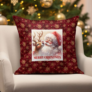Oreiller de Noël Santa Rudolph Design Classique Mi