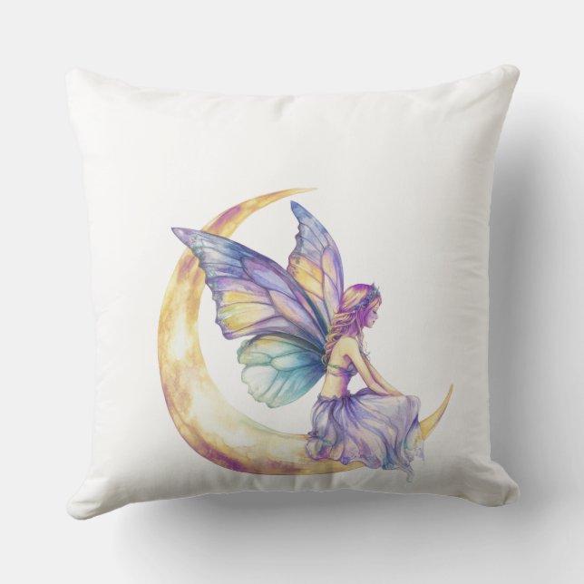 Oreiller de nurserie papillon fée personnalisé (Verso)
