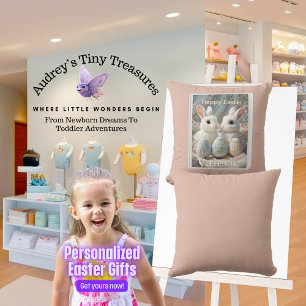Oreiller de Pâques personnalisé pour bébé